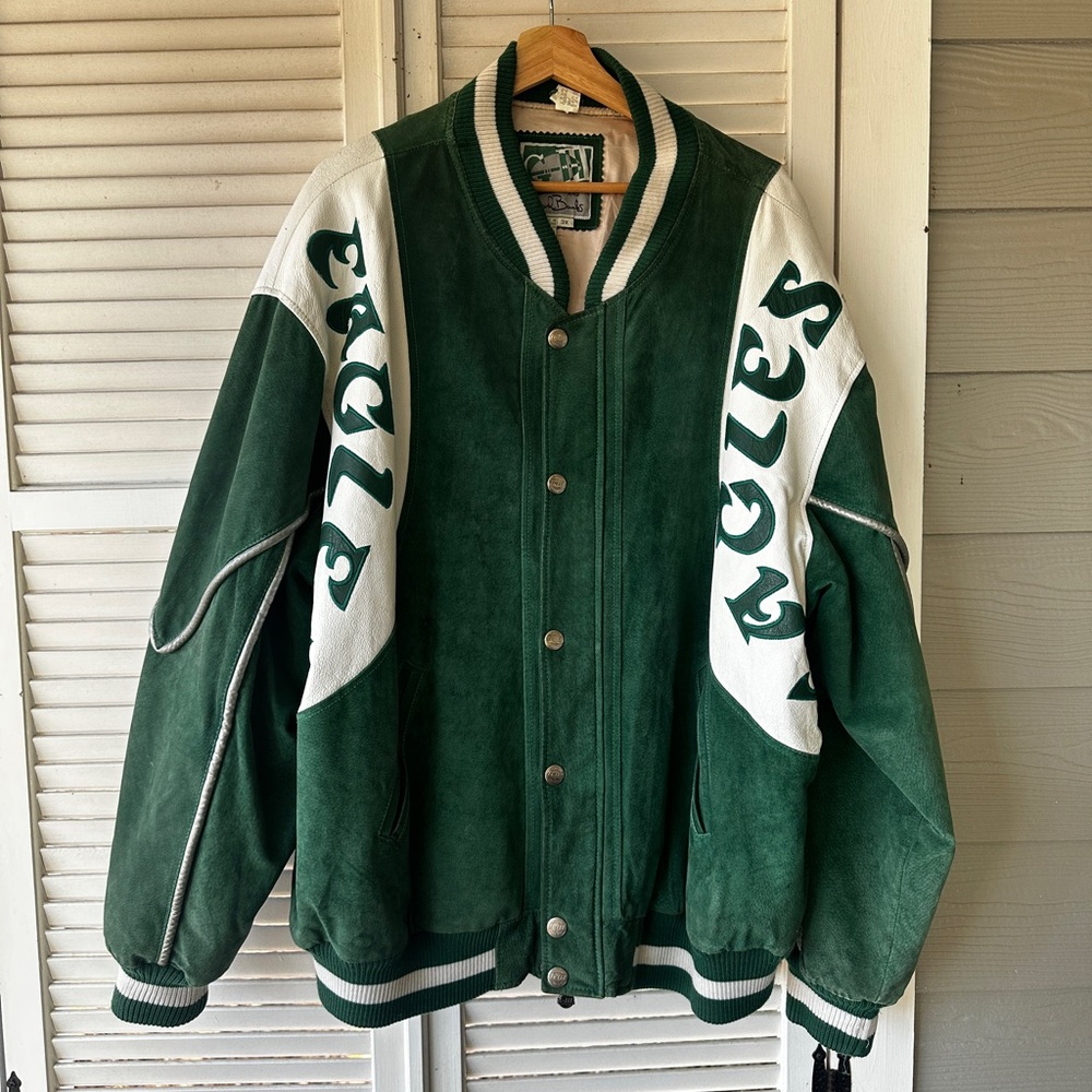 Philadelphia Eagles G-III Sports Carl Banks Vintage Leather Jacket - Picture 1 of 6